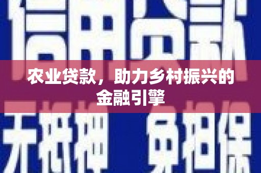 盐津农业贷款，助力乡村振兴的金融引擎