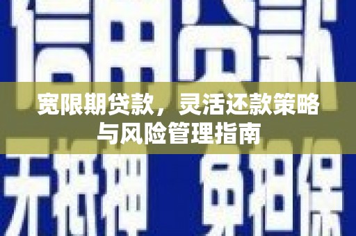 盐津宽限期贷款，灵活还款策略与风险管理指南