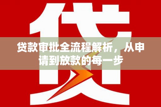 盐津贷款审批全流程解析，从申请到放款的每一步