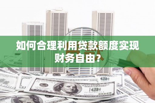 盐津如何合理利用贷款额度实现财务自由？