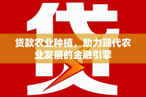 盐津贷款农业种植，助力现代农业发展的金融引擎