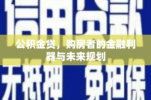 盐津公积金贷，购房者的金融利器与未来规划