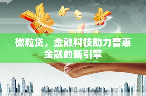 盐津微粒贷，金融科技助力普惠金融的新引擎