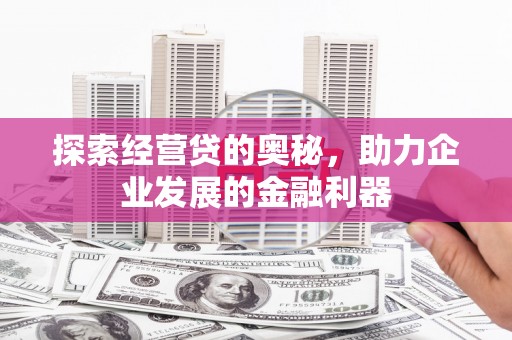盐津探索经营贷的奥秘，助力企业发展的金融利器