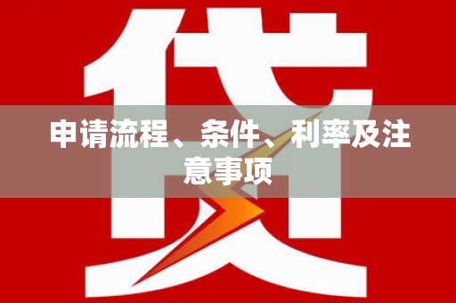 盐津申请流程、条件、利率及注意事项