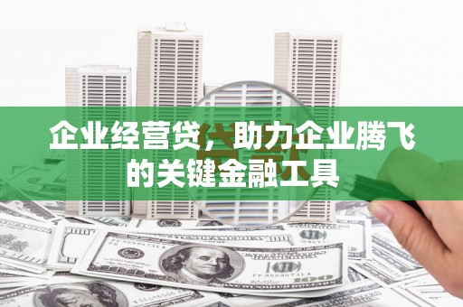 盐津企业经营贷，助力企业腾飞的关键金融工具