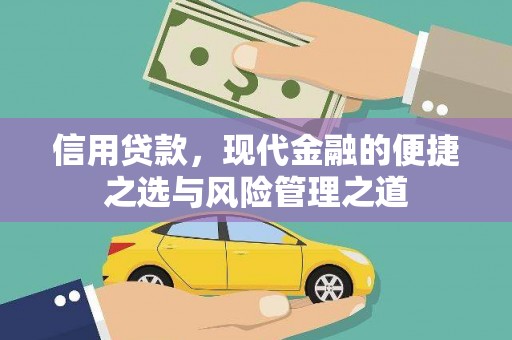盐津信用贷款，现代金融的便捷之选与风险管理之道