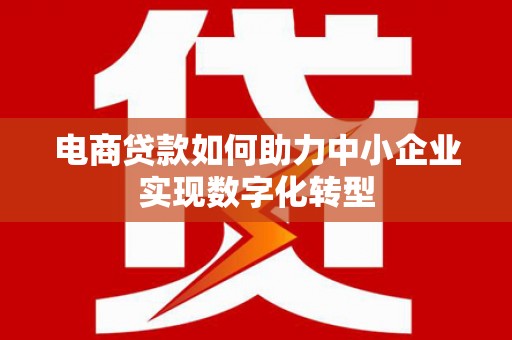 盐津电商贷款如何助力中小企业实现数字化转型