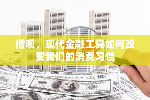 盐津借呗，现代金融工具如何改变我们的消费习惯