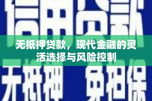 盐津无抵押贷款，现代金融的灵活选择与风险控制