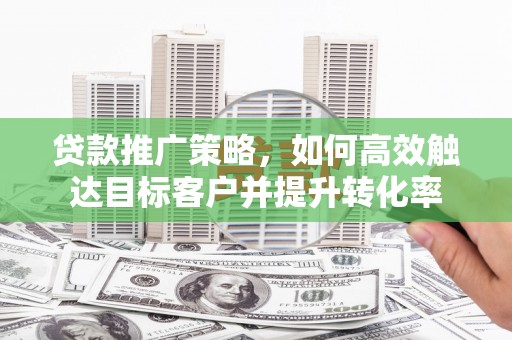 盐津贷款推广策略，如何高效触达目标客户并提升转化率