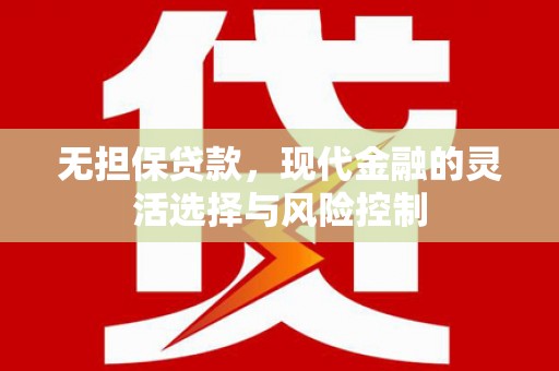 盐津无担保贷款，现代金融的灵活选择与风险控制