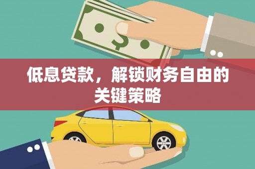 盐津低息贷款，解锁财务自由的关键策略