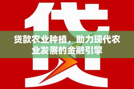 盐津贷款农业种植，助力现代农业发展的金融引擎