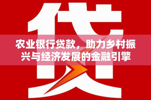 盐津农业银行贷款，助力乡村振兴与经济发展的金融引擎