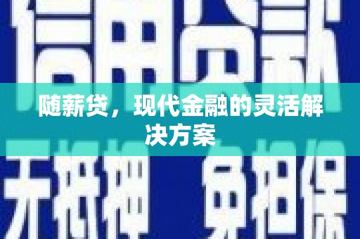 盐津随薪贷，现代金融的灵活解决方案