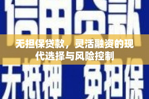 盐津无担保贷款，灵活融资的现代选择与风险控制