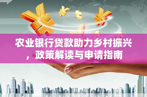盐津农业银行贷款助力乡村振兴，政策解读与申请指南