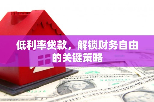 盐津低利率贷款，解锁财务自由的关键策略