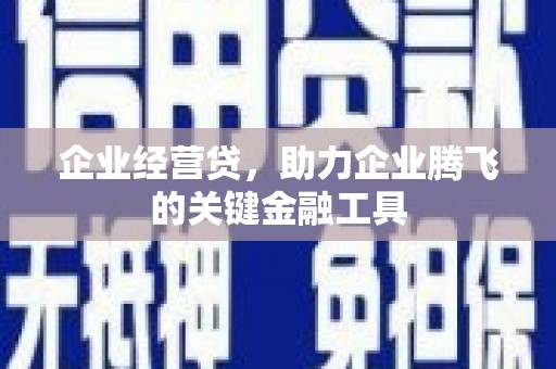 盐津企业经营贷，助力企业腾飞的关键金融工具