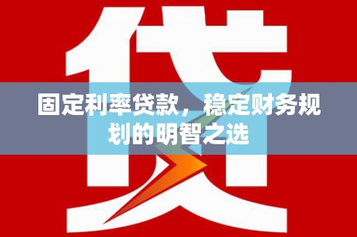 盐津固定利率贷款，稳定财务规划的明智之选