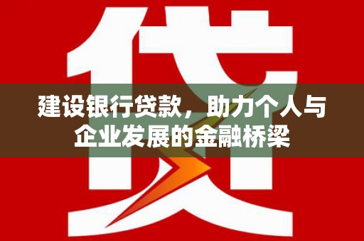 盐津建设银行贷款，助力个人与企业发展的金融桥梁