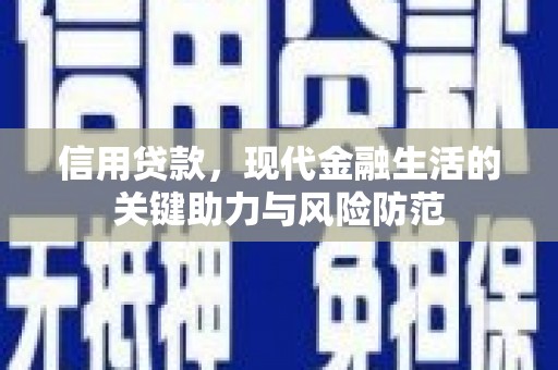 盐津信用贷款，现代金融生活的关键助力与风险防范
