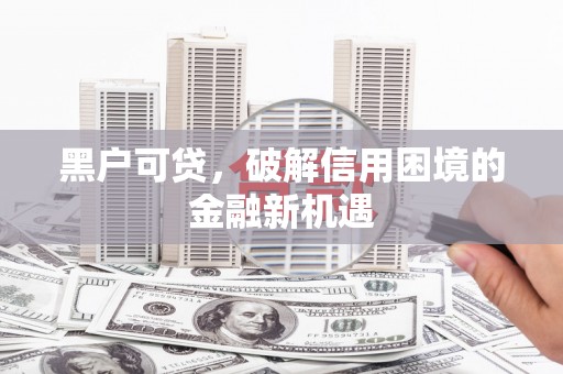 盐津黑户可贷，破解信用困境的金融新机遇