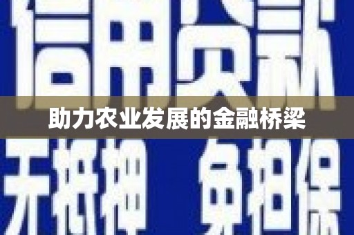 盐津助力农业发展的金融桥梁