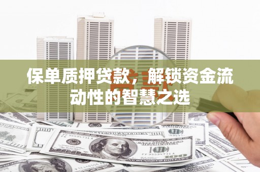 盐津保单质押贷款，解锁资金流动性的智慧之选